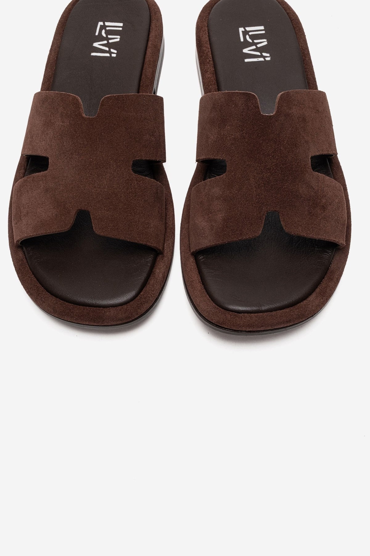 BRIO - Brown Genuine Leather Slide (Women)