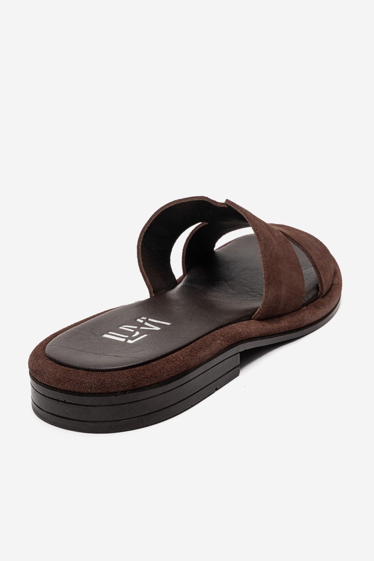 BRIO - Brown Genuine Leather Slide (Women)