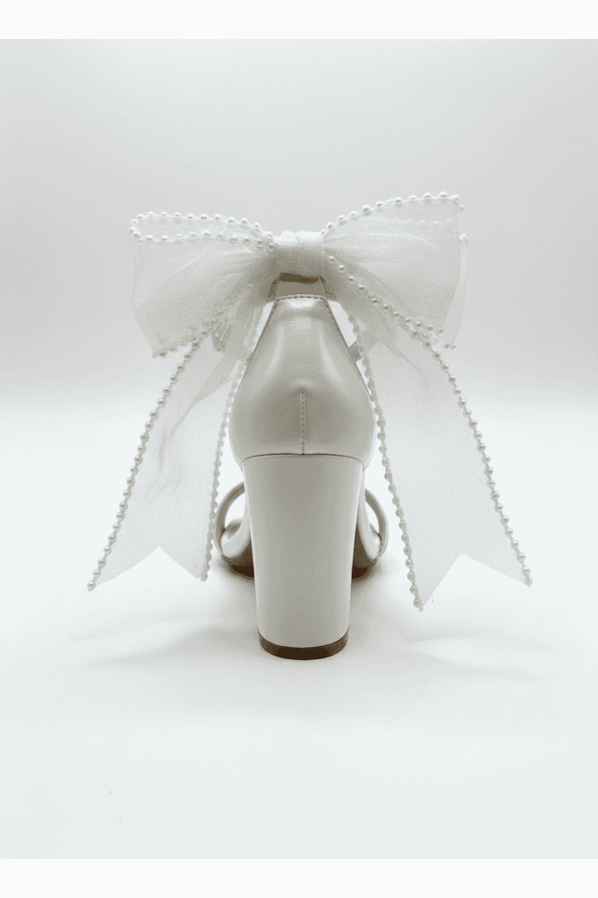 Evarose Bow Detail Block Heel Bridal Sandal