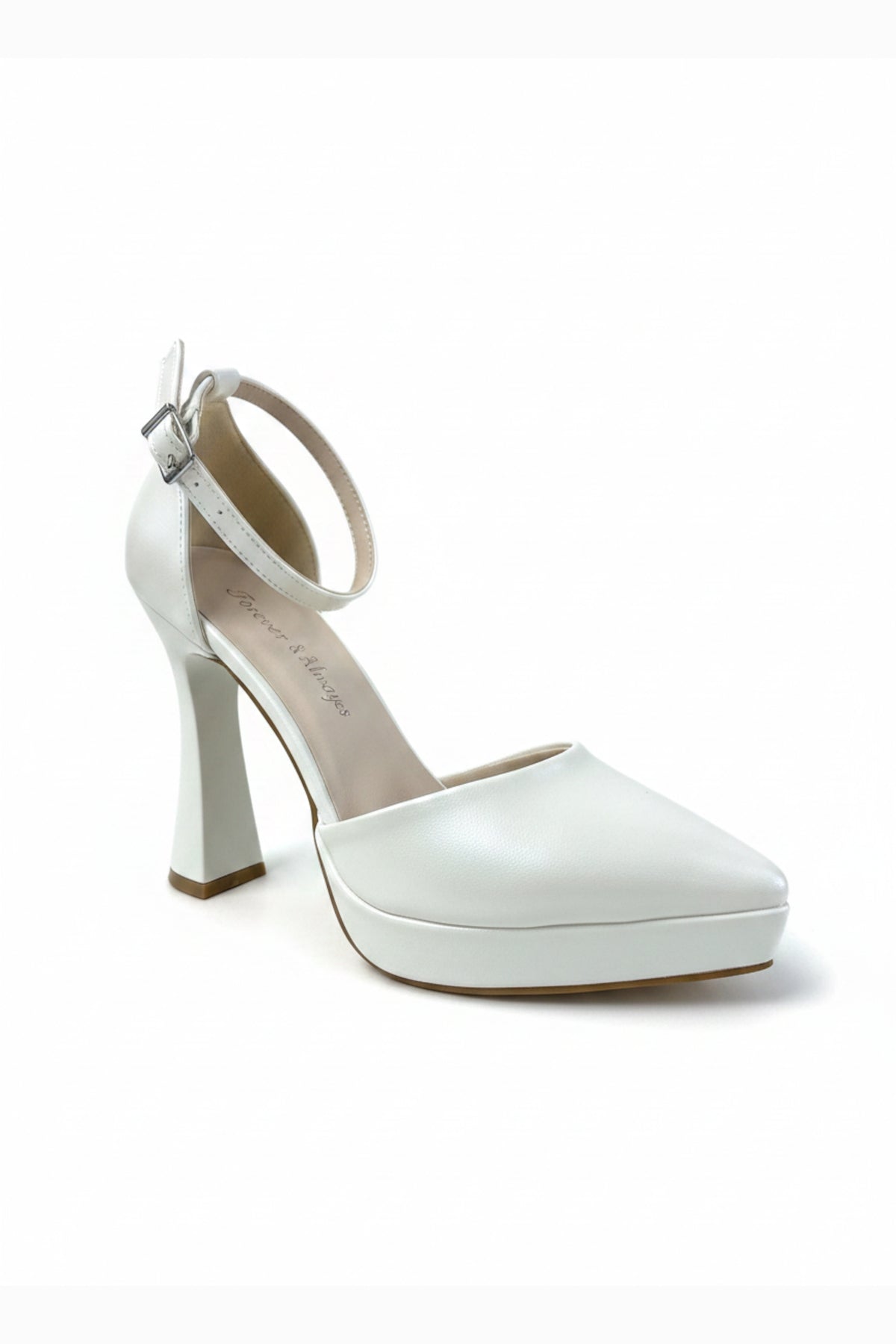 Aster Pointed Toe Wedding Platform Heel