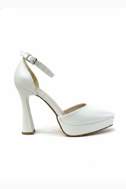 Aster Pointed Toe Wedding Platform Heel