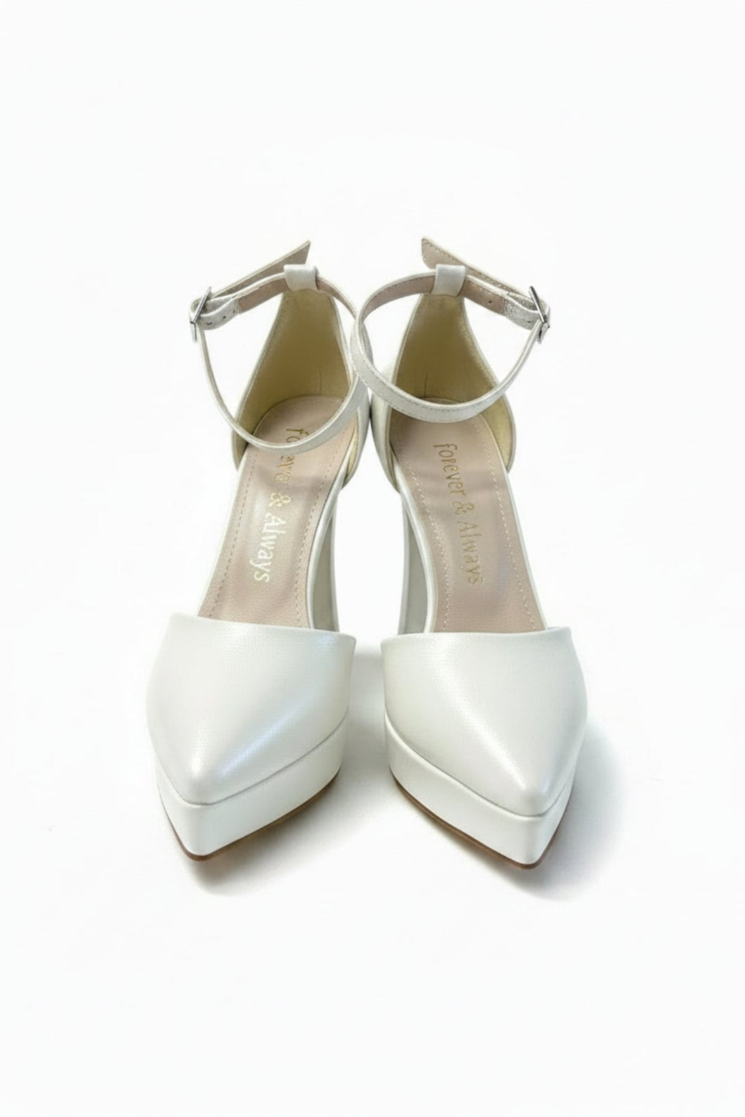 Aster Pointed Toe Wedding Platform Heel