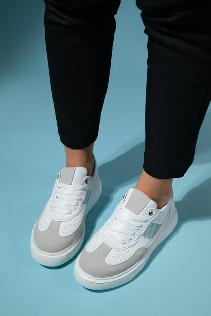 Venetia - Zapatillas deportivas blancas y grises (mujer)