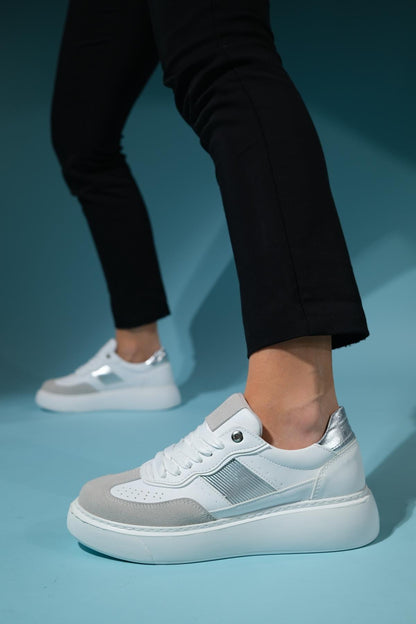Venetia - Zapatillas deportivas blancas y grises (mujer)