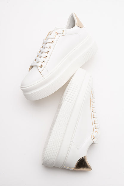 Violette - White Platform Sneakers