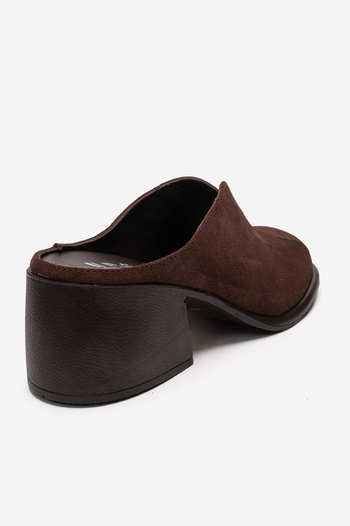 Ardent - Brown Genuine Leather Block Heel Mule (Women)