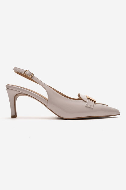 Sollenne - Zapatos de tacón de aguja en color blanco roto (Mujer)