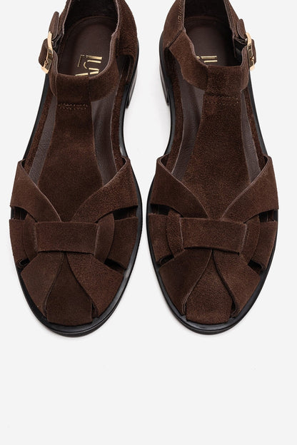 Dexara - Brown Genuine Leather Sandal (Women)