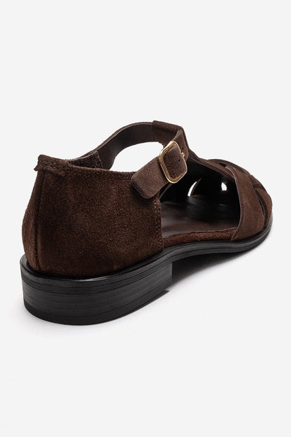 Dexara - Brown Genuine Leather Sandal (Women)