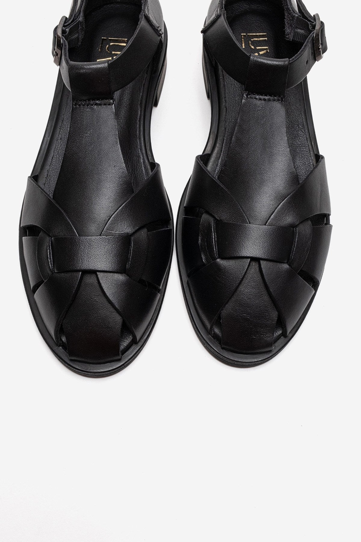 Dexara - Black Genuine Leather Sandal (Women)