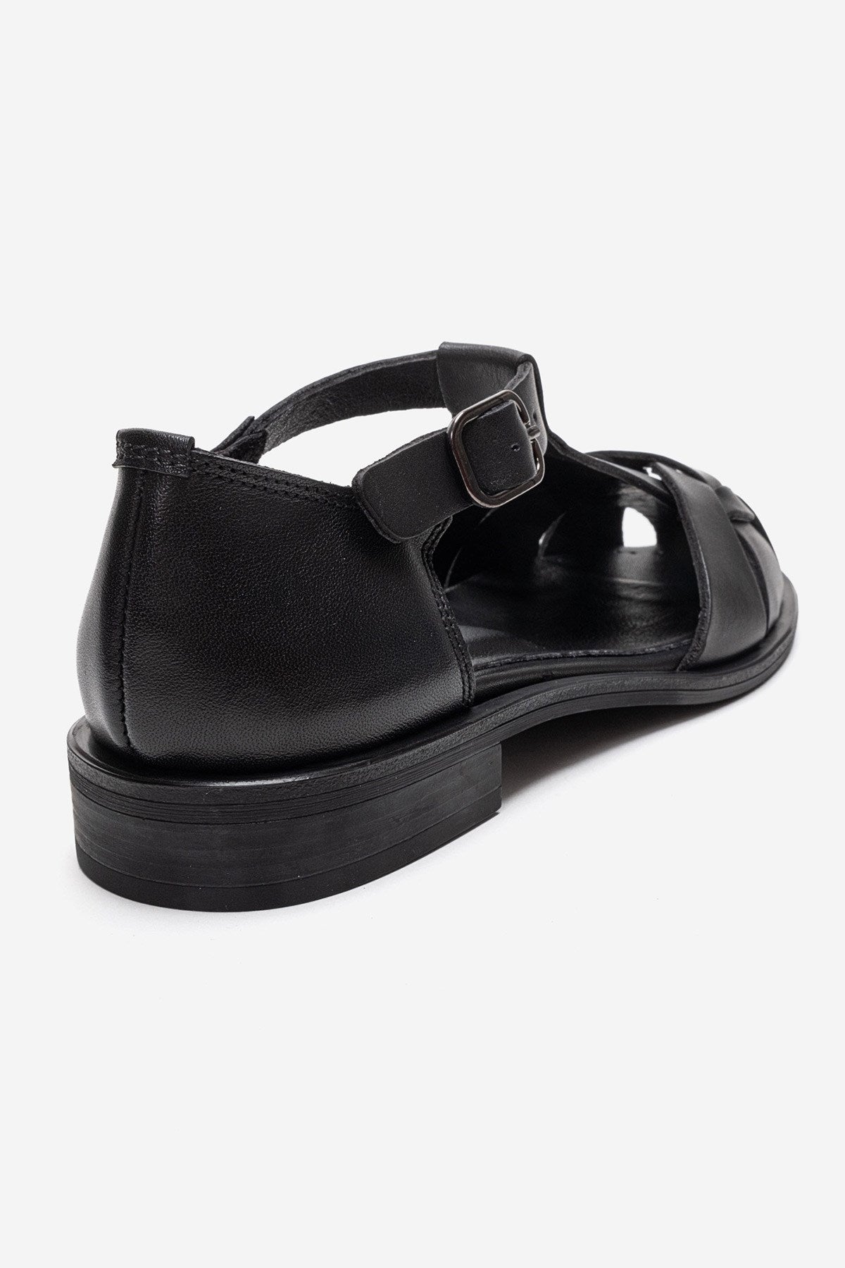 Dexara - Black Genuine Leather Sandal (Women)