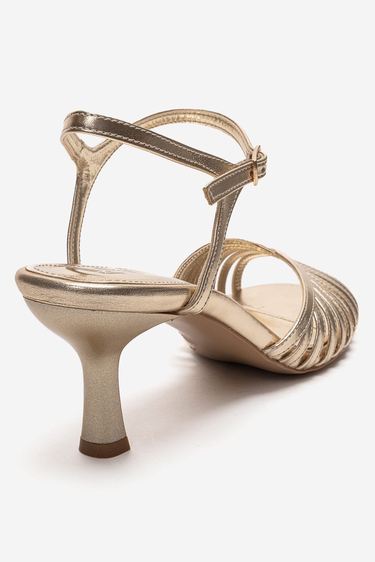 DANICA - Gold Thin-Strap Stiletto Heel (Women)