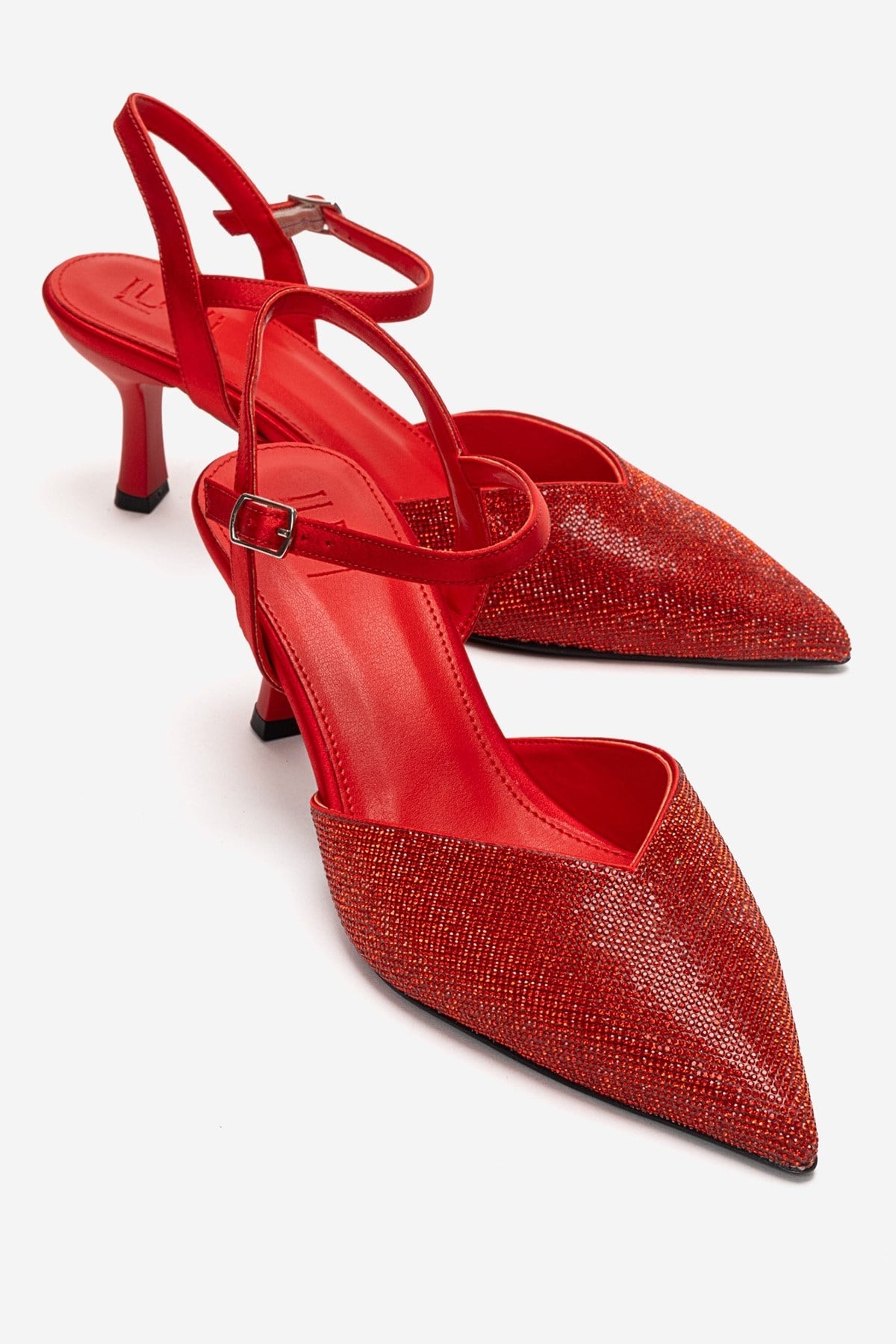 NIVORA - Zapatilla de tacón de aguja roja (Mujer)