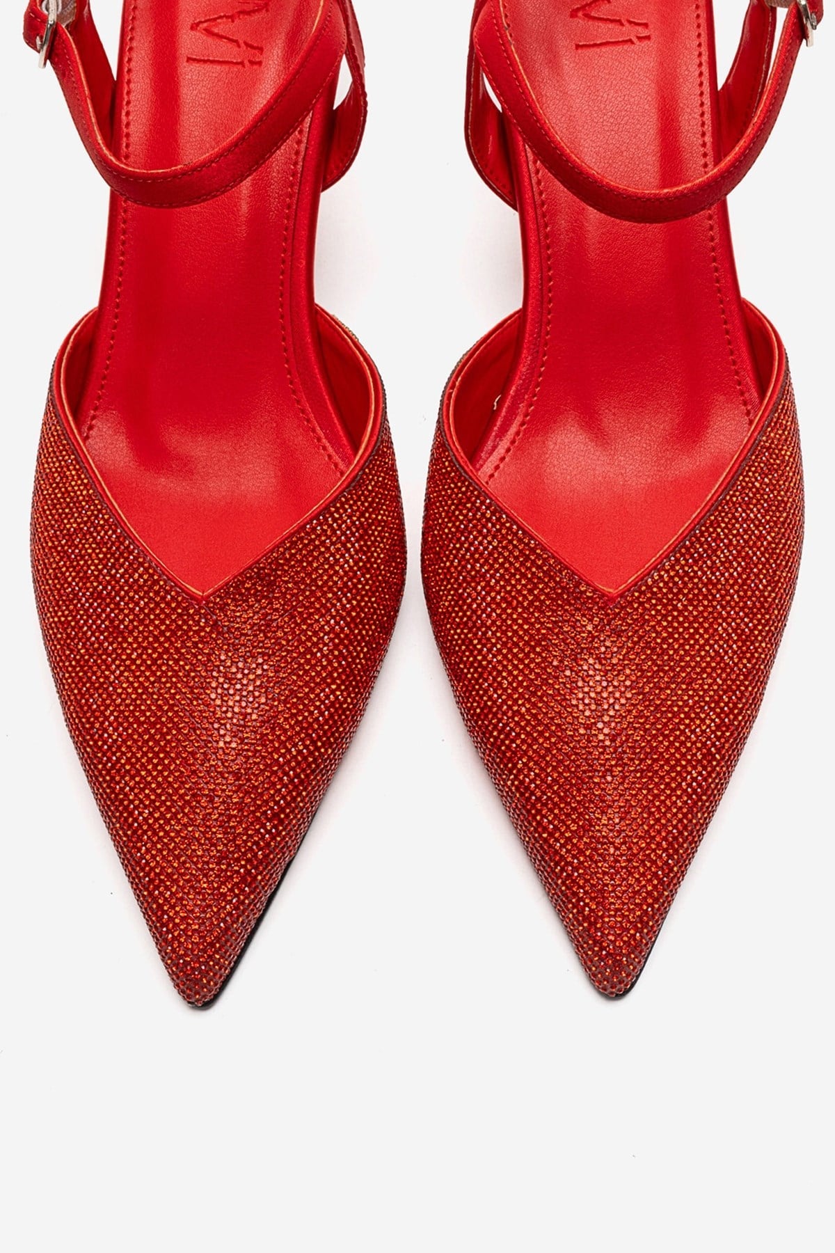 NIVORA - Zapatilla de tacón de aguja roja (Mujer)