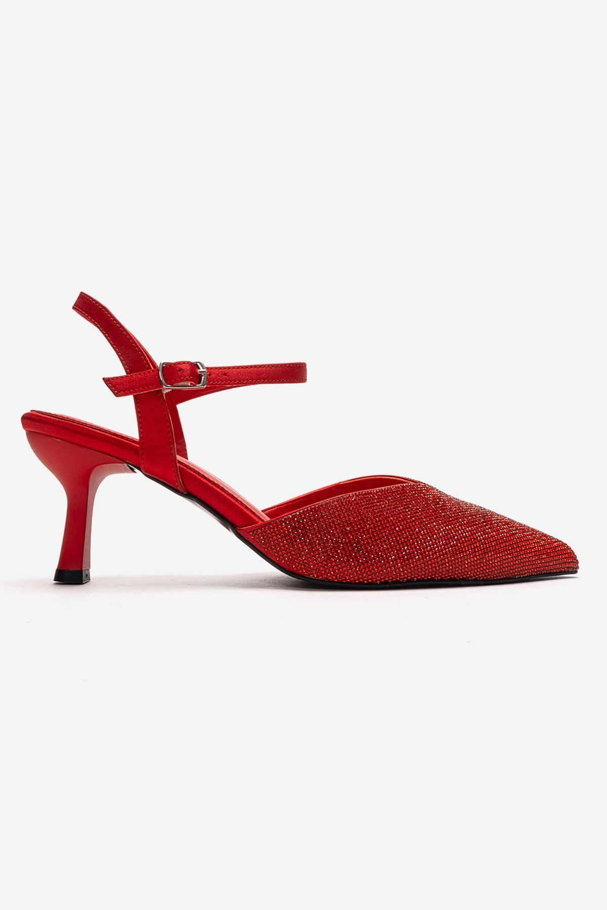 NIVORA - Zapatilla de tacón de aguja roja (Mujer)