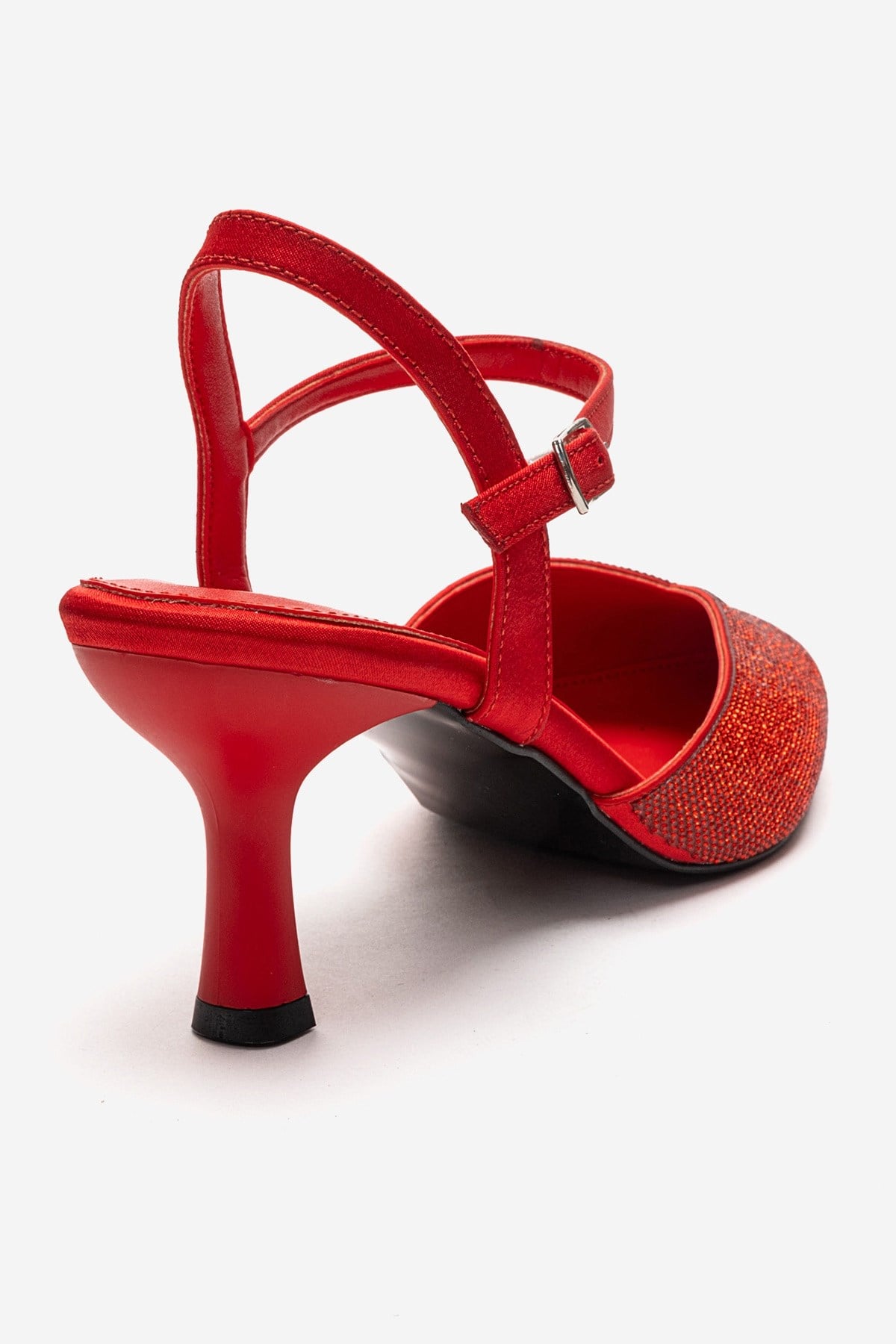 NIVORA - Zapatilla de tacón de aguja roja (Mujer)