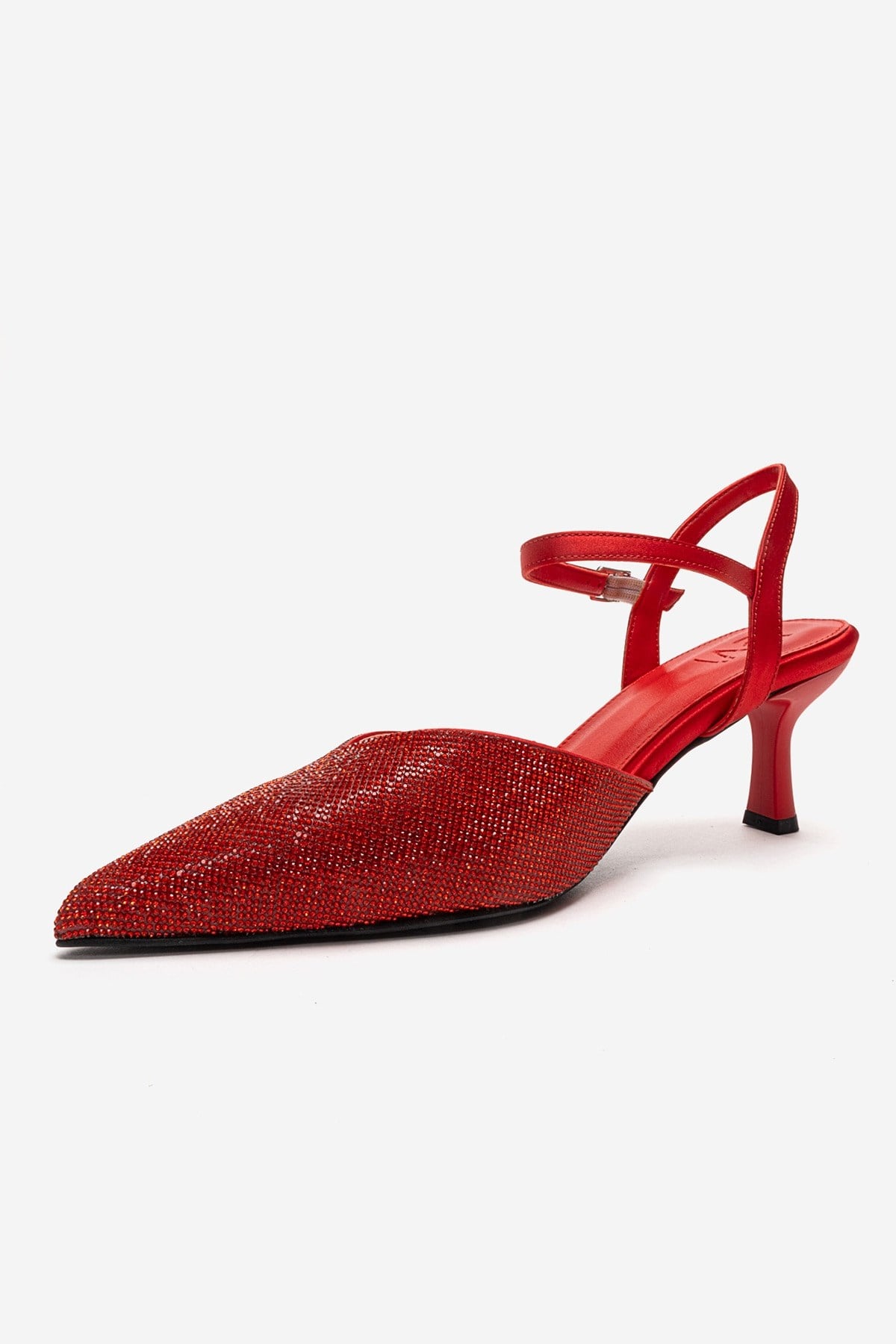 NIVORA - Zapatilla de tacón de aguja roja (Mujer)
