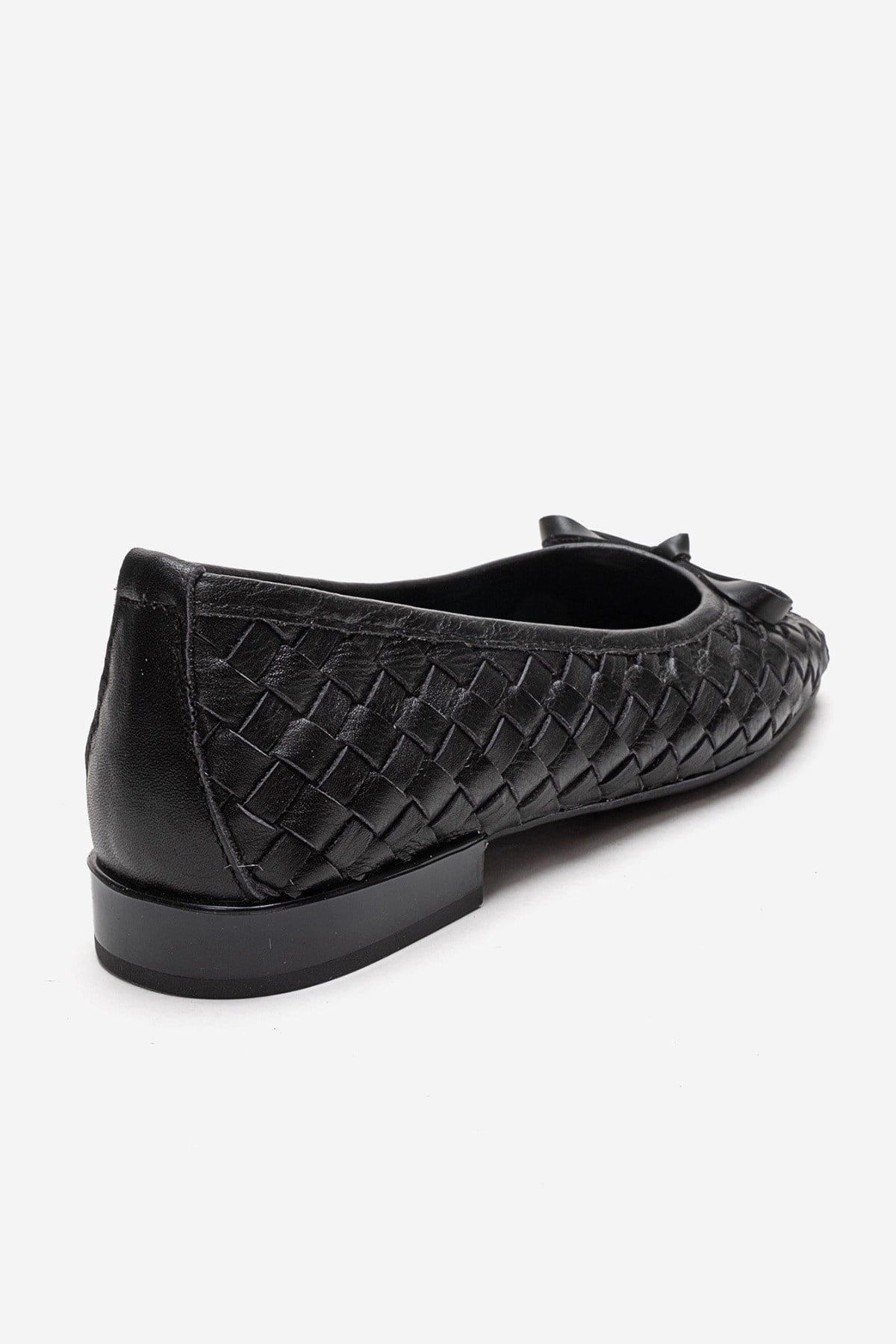 GAREN - Black Genuine Leather Ballet Flat (Women)
