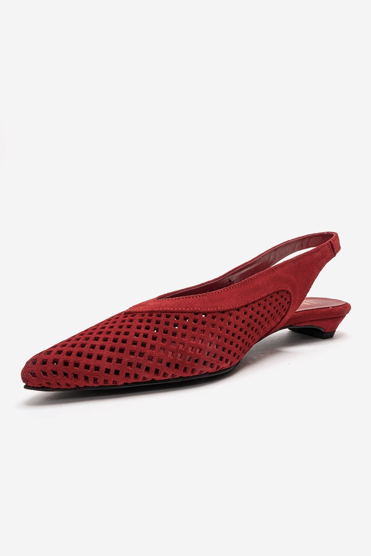 LIEVE - Zapato de tacón bajo de piel auténtica roja (Mujer)