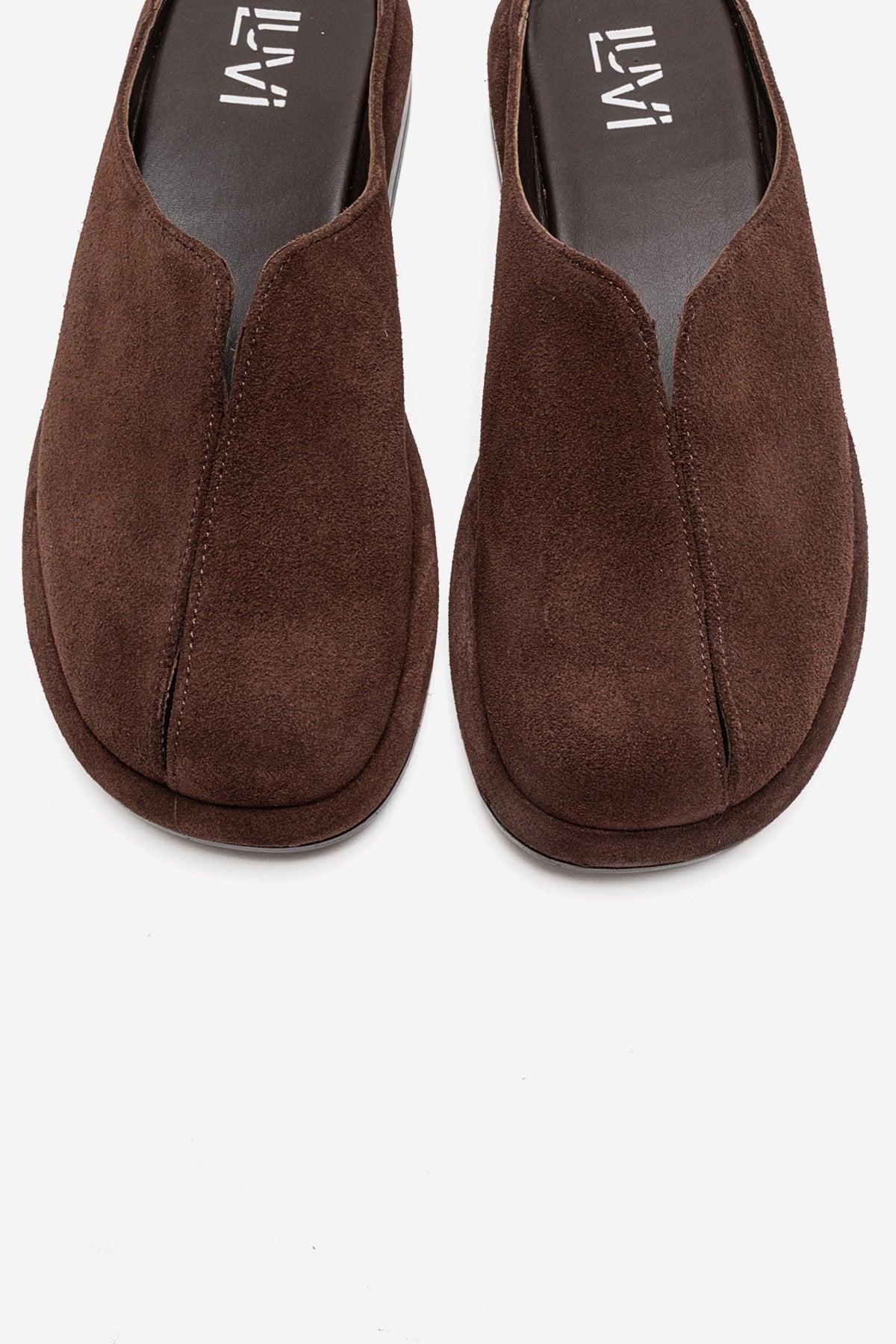 Tansy - Brown Genuine Leather Closed-Toe Mule (Women)