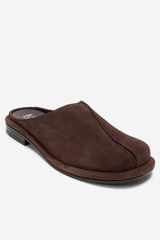 Tansy - Mules de Piel Genuina Marrón con Punta Cerrada (Mujer)