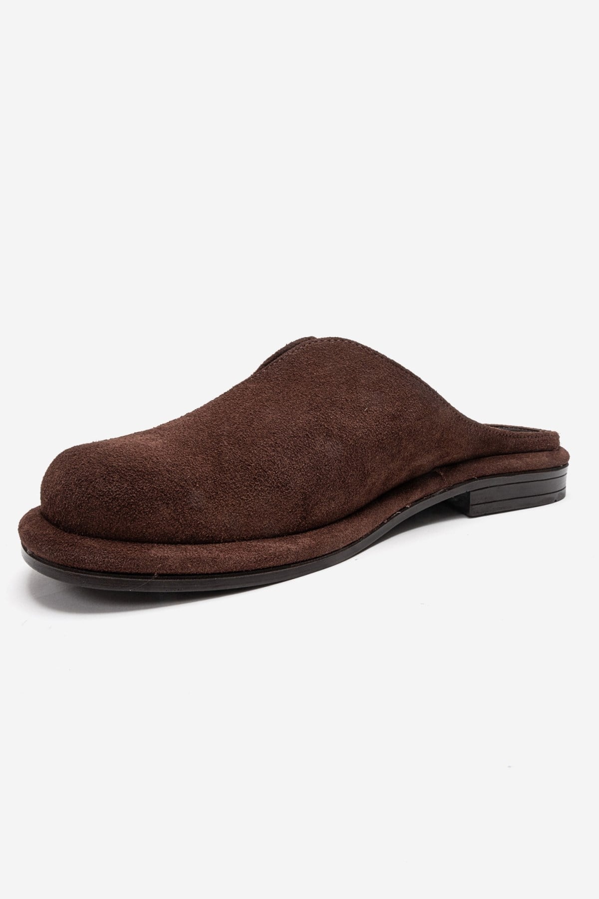 Tansy - Brown Genuine Leather Closed-Toe Mule (Women)