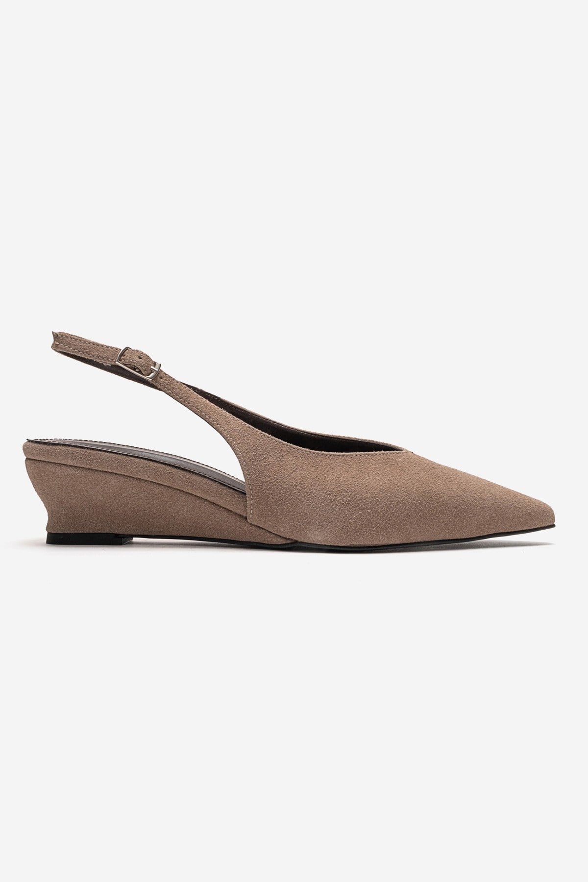 Rosella - Taupe Mini Wedge Heel Slingback Shoe (Women)