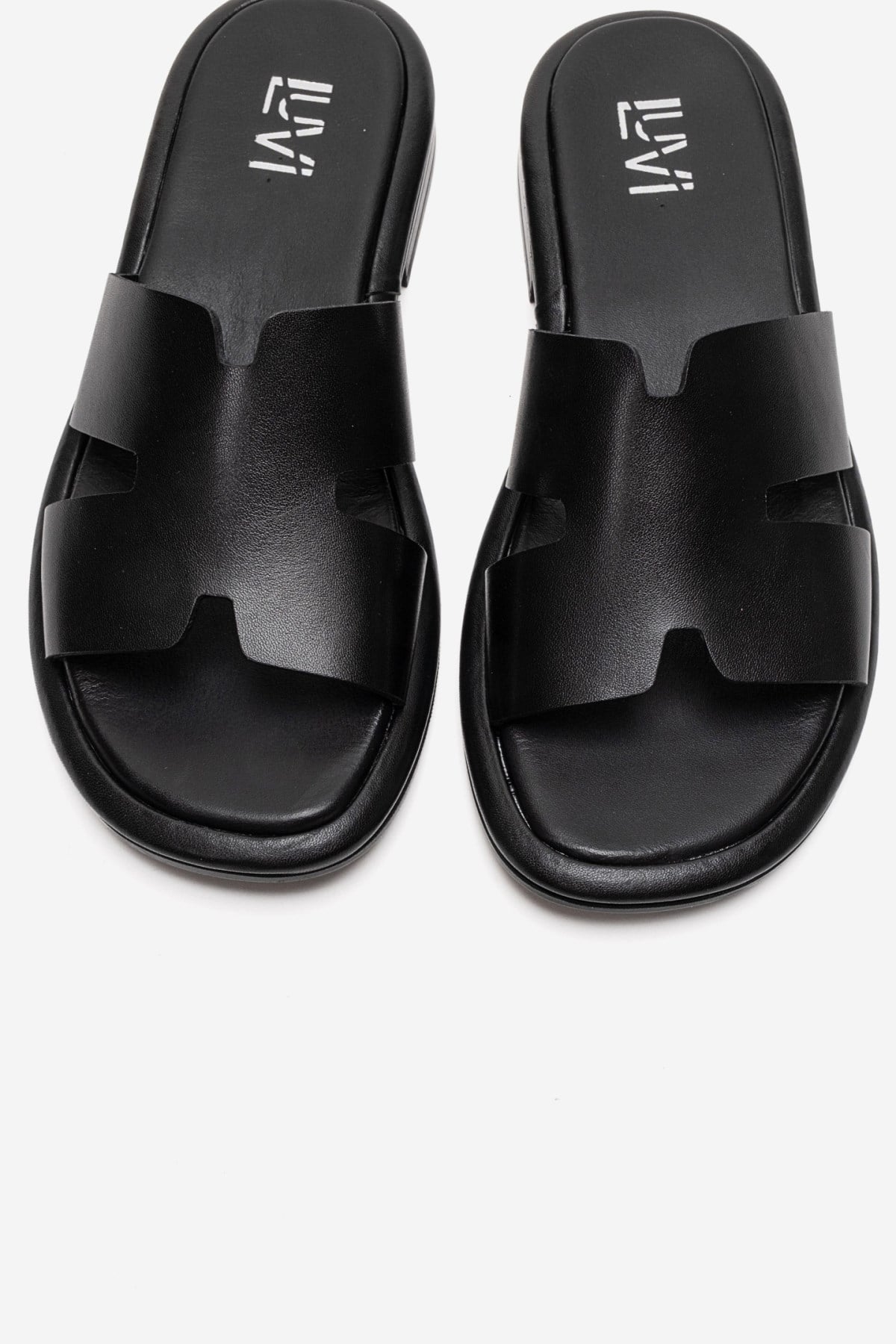 BRIO - Diapositiva de cuero genuino negro (mujer)