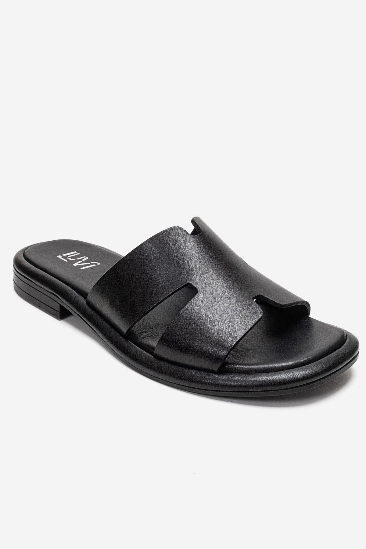 BRIO - Diapositiva de cuero genuino negro (mujer)