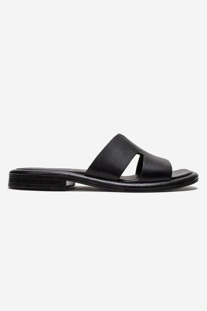 BRIO - Diapositiva de cuero genuino negro (mujer)