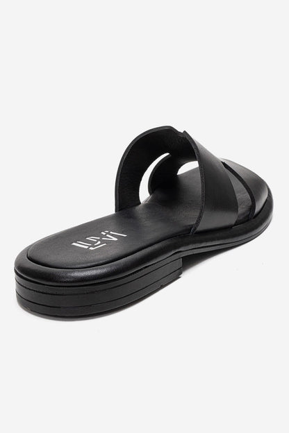 BRIO - Diapositiva de cuero genuino negro (mujer)