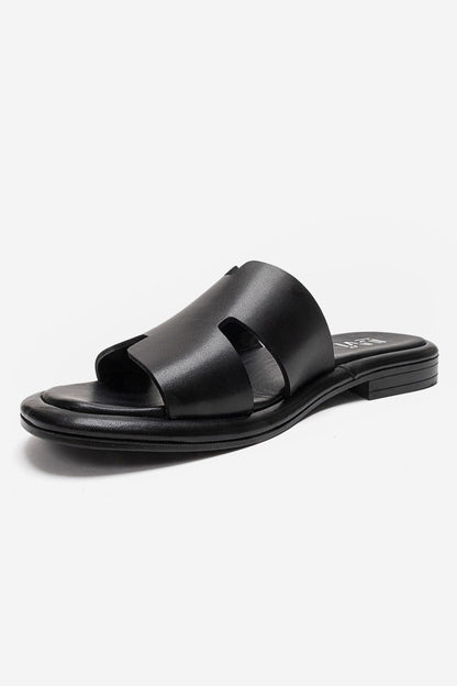 BRIO - Diapositiva de cuero genuino negro (mujer)
