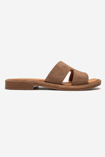 BRIO - Camel Genuine Leather Slide (Women)