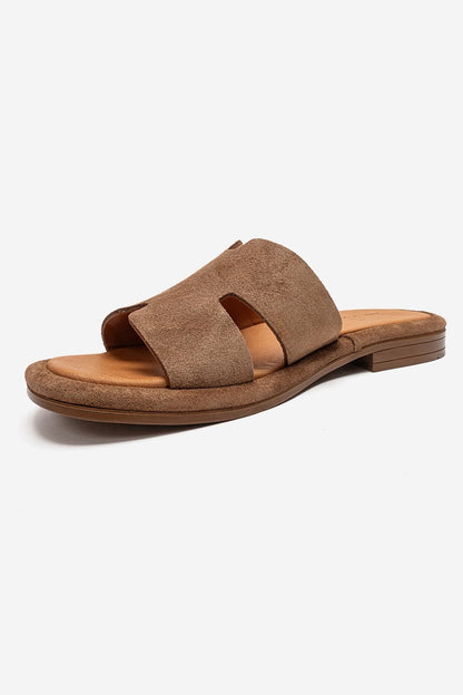 BRIO - Camel Genuine Leather Slide (Women)
