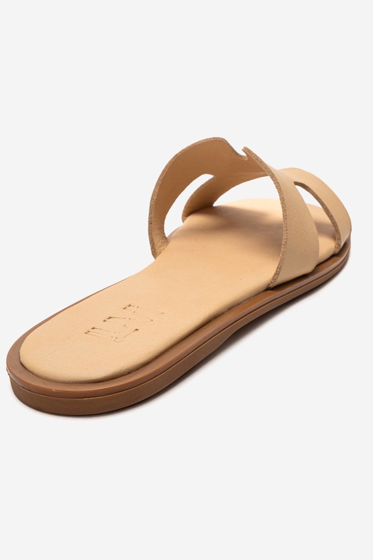 BIORA - Taupe Genuine Leather Slide (Women)