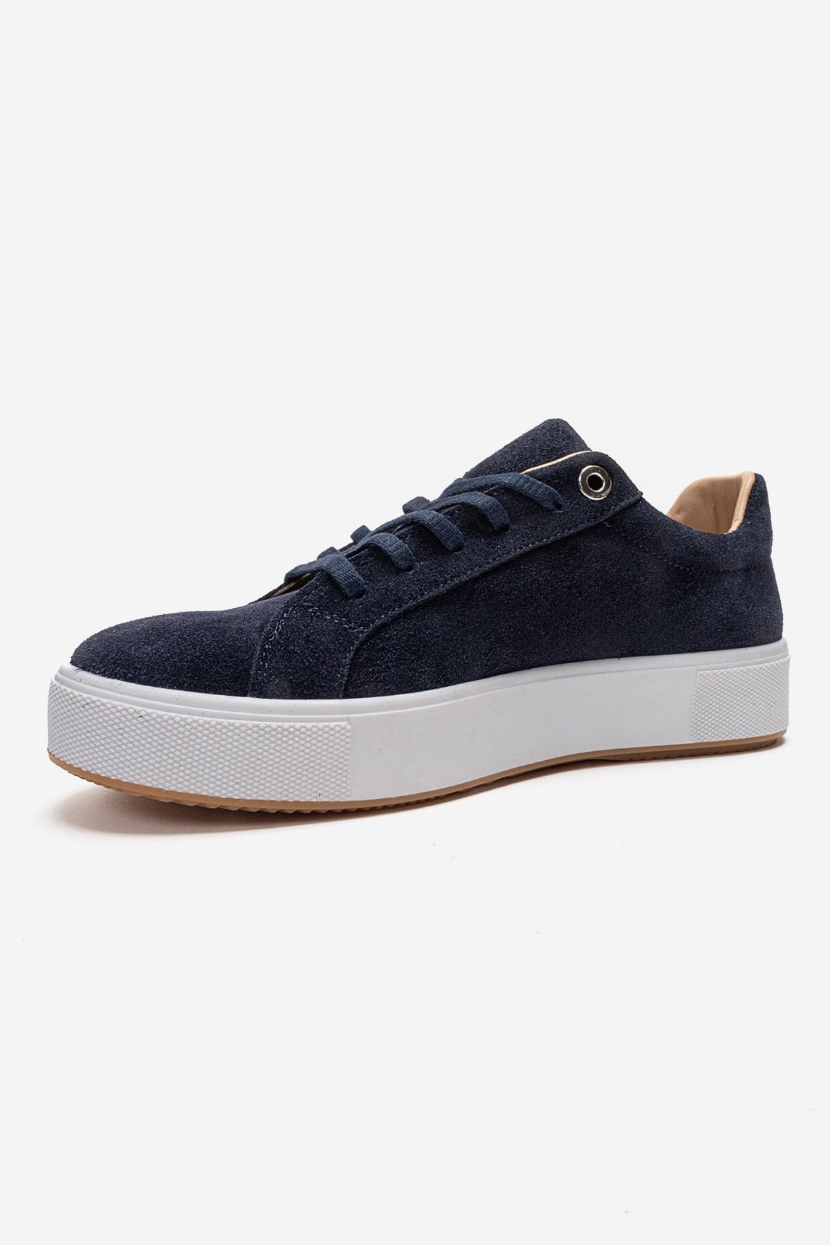 PALLEN - Navy Genuine Leather Casual Sneaker (Women)