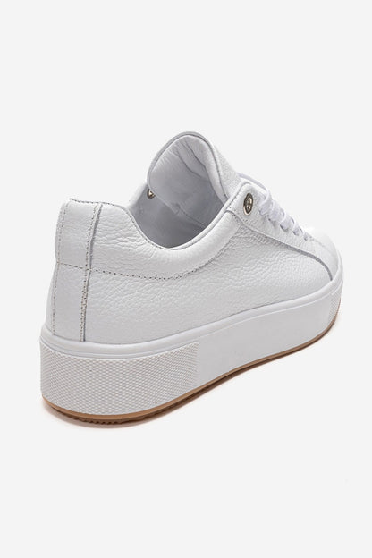 PALLEN - White Genuine Leather Casual Sneaker (Women)