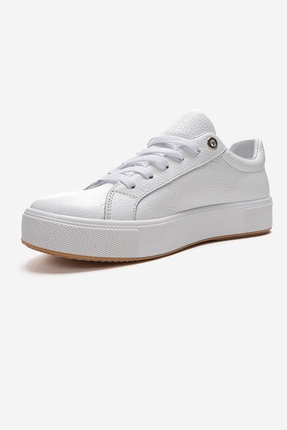 PALLEN - White Genuine Leather Casual Sneaker (Women)