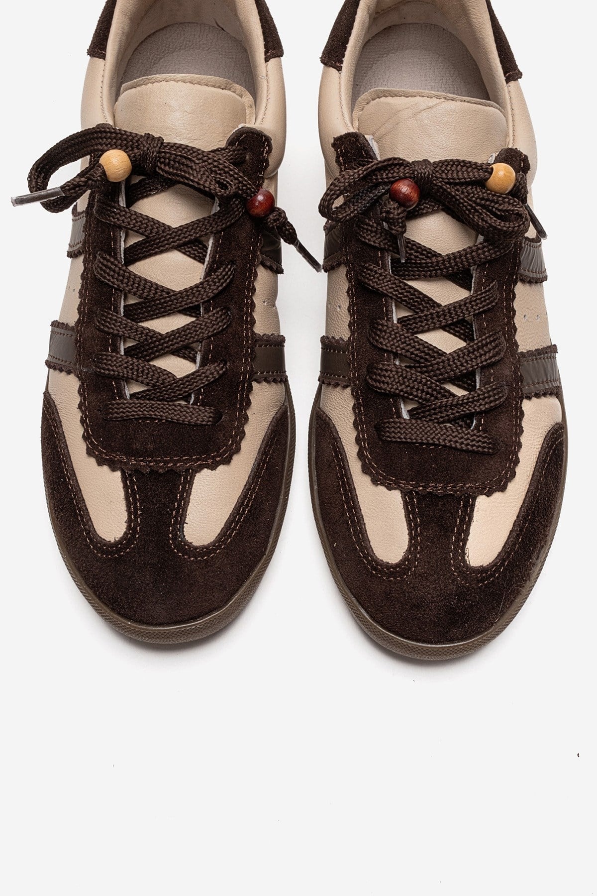 ARDIX - Beige Brown Genuine Leather Sneaker (Women)