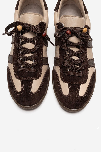 ARDIX - Beige Brown Genuine Leather Sneaker (Women)