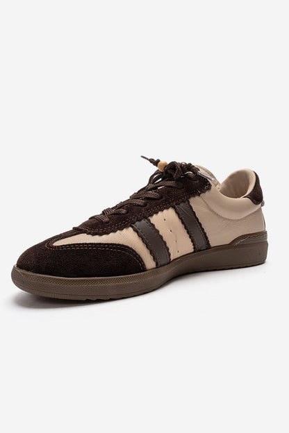 ARDIX - Beige Brown Genuine Leather Sneaker (Women)
