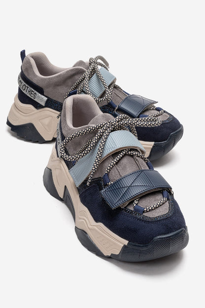 LULEN - Navy Velcro Sneaker (Women)