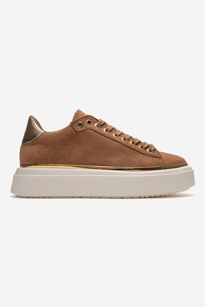 BORENA - Cognac Platform Sneaker (Women)