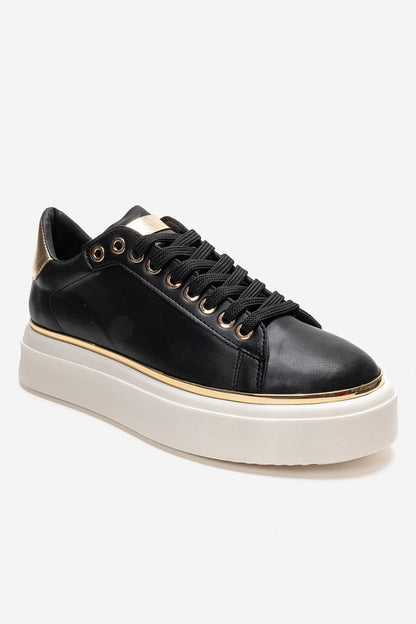 BORENA - Black Platform Sneaker (Women)