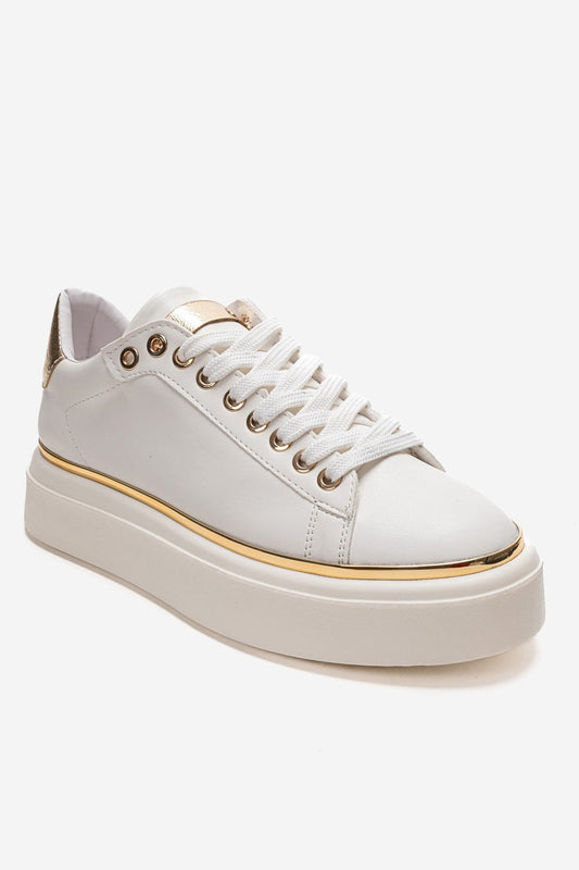 BORENA - Zapatillas de Plataforma Blancas (Mujer)
