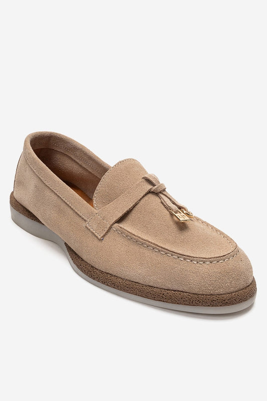 ILVENA - Mocasín de cuero genuino beige (mujer)