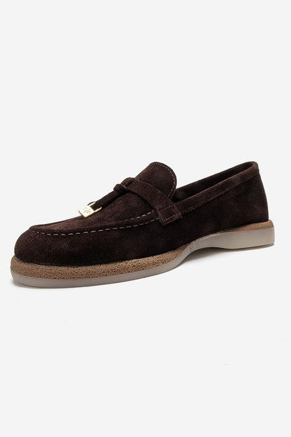ILVENA - Brown Genuine Leather Loafer (Women)