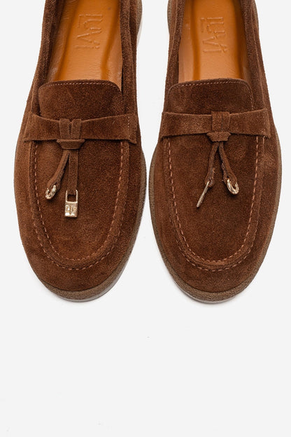 ILVENA - Cognac Genuine Leather Loafer (Women)
