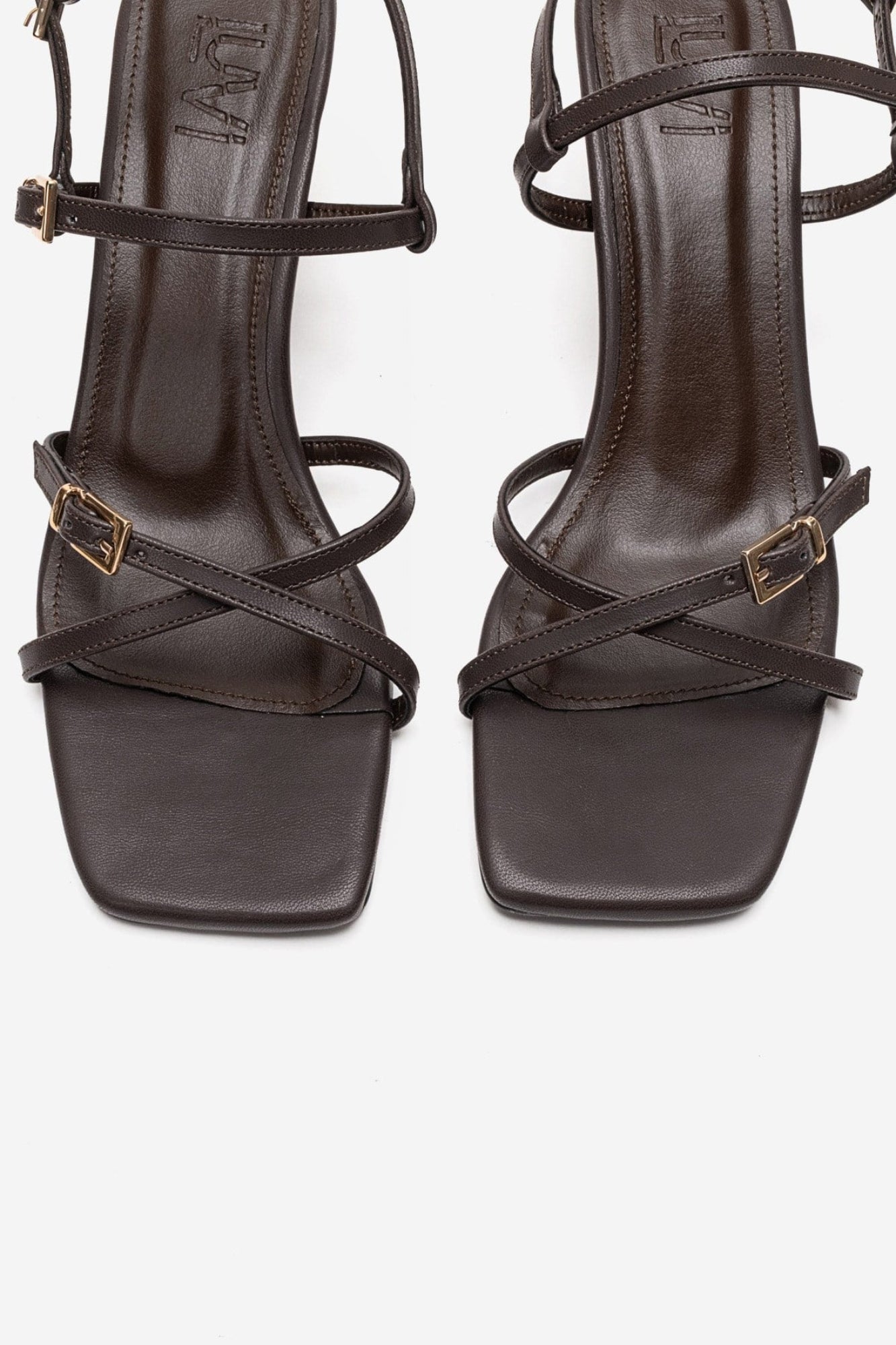 NEBEL - Brown Ankle Strap Heeled Sandal (Women)