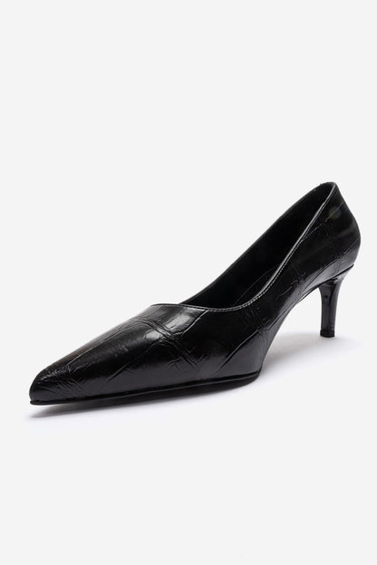 VELMIRA - Black Pointed Toe Pump (Women)